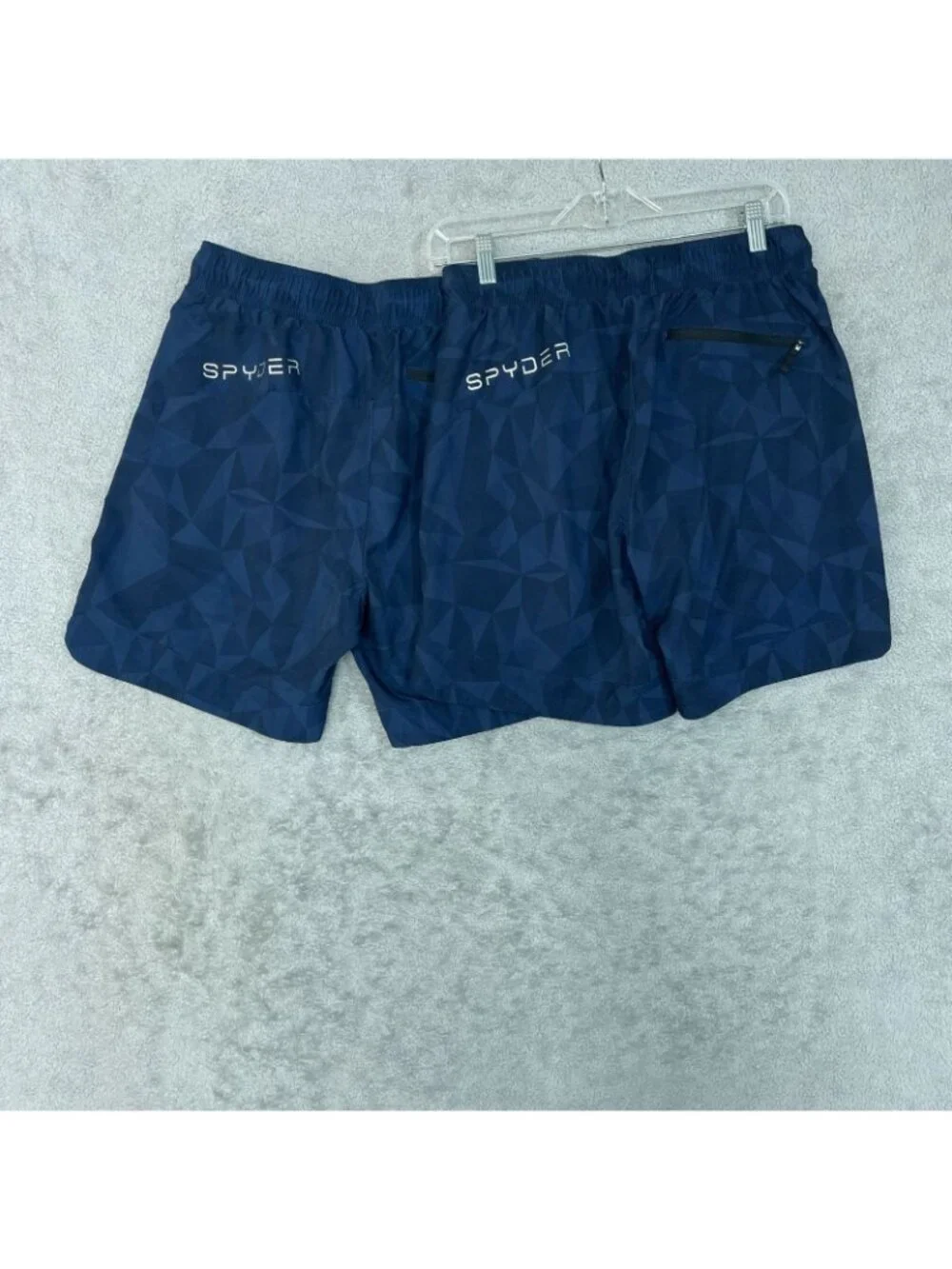 Spyder Men's S Swim Shorts Navy Geometric Pattern Elastic Waist